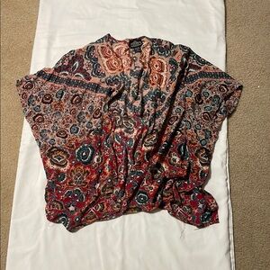 Angie Red Black Relaxed Blouse